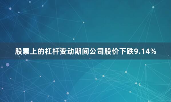 股票上的杠杆变动期间公司股价下跌9.14%